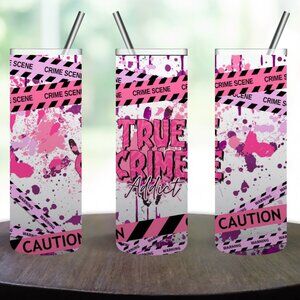 Stainless Steel True Crime Addict 20oz SkinnyTumbler